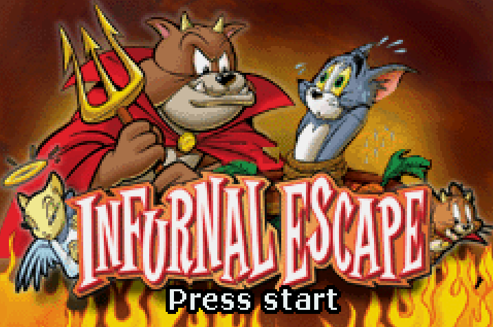 Tom and Jerry in Infurnal Escape Title Screen